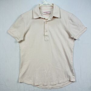 Orlebar Brown Sebastian Pique Polo Shirt Pink Womens Size Medium Short Sleeve